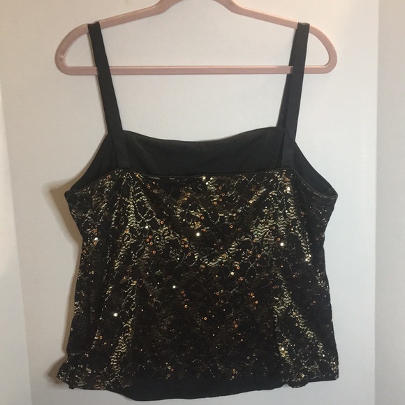 R M RICHARDS GOLD SEQUIN TANK TOP SIZE 18 - Picture 4 of 4